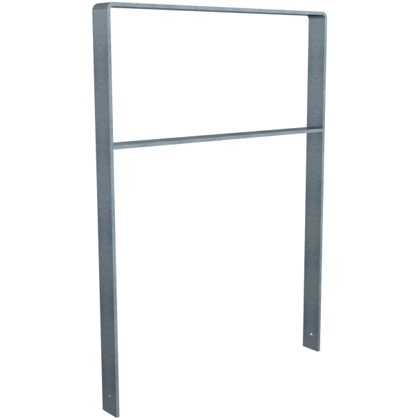 Leaning bracket made of flat steel | 70 x 70 mm | for setting in concrete, with crossbar | width: 800mm | hot-dip galvanized